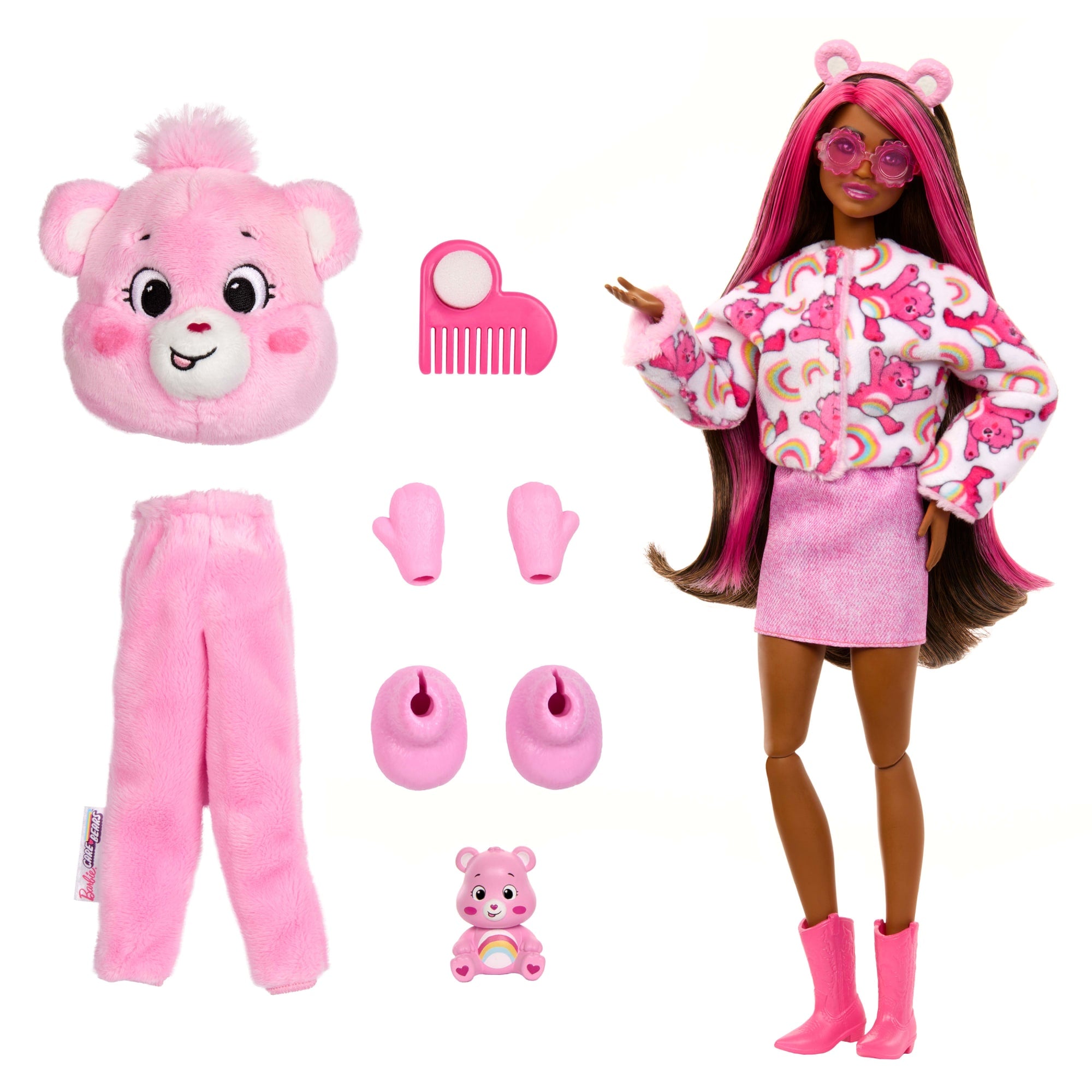 Barbie Cutie Reveal Care Bears Poupée et Acc. Costume Gailourson