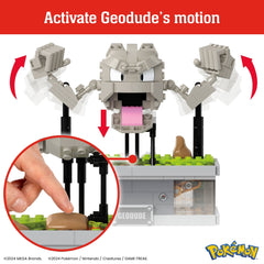 MEGA Pokémon Mini Motion Geodude Building Kit With Motion (354 Pieces) For Collectors