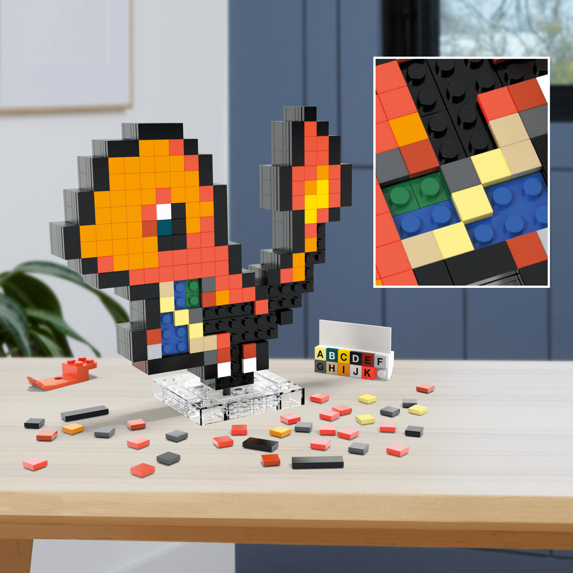 Mega  Pokémon  Coffret de Construction  Salamèche (349 Pces), Rétro