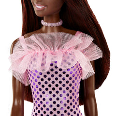 Barbie Fashion & Beauty Muñeca Glitz Vestido de Noche Rosa