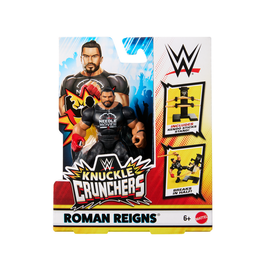 WWE Action Figure Knuckle Crunchers Roman Reigns With Battle Accessory
